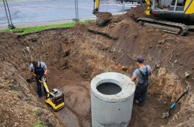 Ремонт порыва водопровода 1